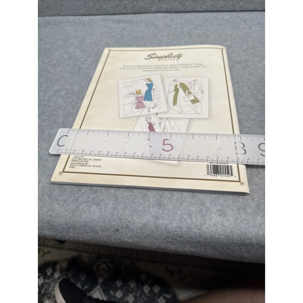 New Fashion Simplicity Sewing Vintage Pattern Clothing Store Adult Coloring Book